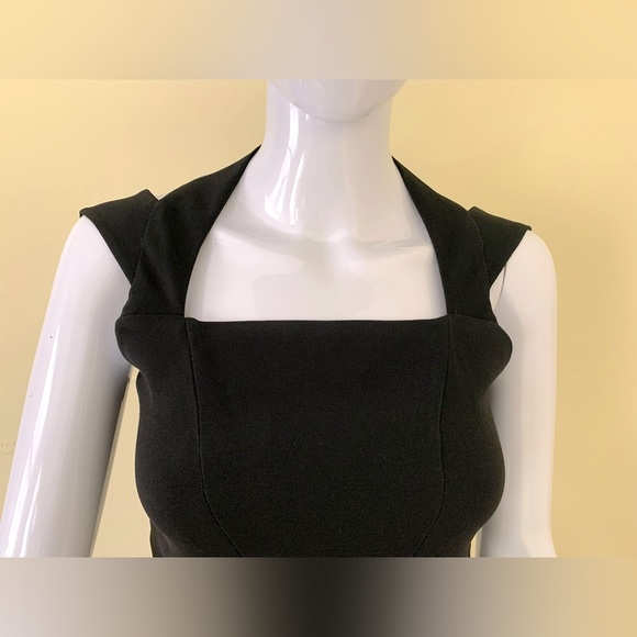 Maje black mini dress with wide straps and sexy cut-out at its back Maje Size 1 - Picture 4 of 16